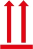 Etykiety wysyłkowe Avery Zweckform, ostrzegawcze, z nadrukiem 'Tutaj góra', 74x100mm, 200 sztuk, biały z czerwonym nadrukiem