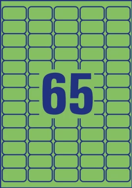 Etykiety usuwalne Avery Zweckform, 38.1x21.2mm, 20 arkuszy, zielony