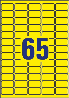 Etykiety usuwalne Avery Zweckform, 38.1x21.2mm, 20 arkuszy, żółty
