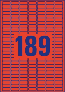 Etykiety usuwalne Avery Zweckform, 25.4x10mm, 20 arkuszy, czerwony