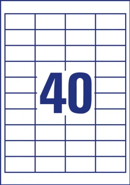 Etykiety uniwersalne Avery Zweckform, 48,5x25,4mm, 200 arkuszy, biały