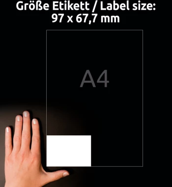 Etykiety uniwersalne Avery Zweckform, 97x67.7mm, 200 arkuszy, biały