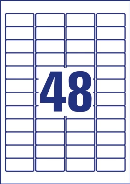 Etykiety adresowe do drukarek atramentowych Avery Zweckform, 45.7x21.2mm, 25 arkuszy, biały