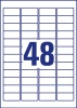 Etykiety uniwersalne usuwalne Avery Zweckform, 45.7x21.2mm, 100 arkuszy, biały
