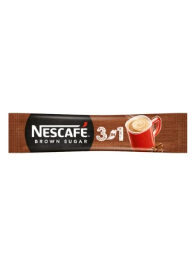 Kawa rozpuszczalna w saszetkach Nescafé 3w1 Brown Sugar, z brązowym cukrem, 10 sztuk x 16.5g