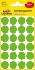 Etykiety usuwalne Avery Zweckform, okrągłe, średnica 18mm, 4 arkusze, zielony