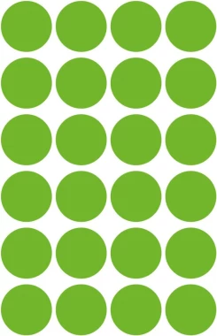 Etykiety usuwalne Avery Zweckform, okrągłe, średnica 18mm, 4 arkusze, zielony