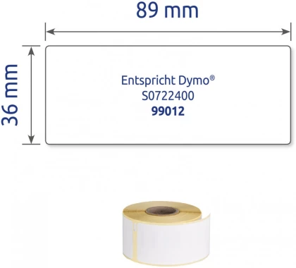 Etykiety adresowe do termodruku Avery Zweckform, 36x89mm, 2x260 etykiet, 2 rolki, biały