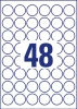 Etykiety uniwersalne usuwalne Avery Zweckform, okrągłe, średnica 30mm, 10 arkuszy, 480 sztuk, biały