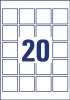 Etykiety uniwersalne Avery Zweckform, kwadratowe, 45x45mm, 10 arkuszy, 200 sztuk, biały