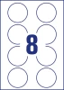 Etykiety usuwalne na słoiki Avery Zweckform, 65mm, 10 arkuszy, okrągłe, biały