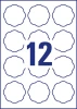 Etykiety usuwalne na słoiki Avery Zweckform, 60x59.5mm, 10 arkuszy, kształt kwiatu, biały
