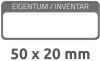 Tabliczki inwentaryzacyjne Avery Zweckform, 50x20mm, 1 pole na tekst, 50 sztuk, biało-czarny