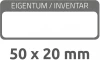 Tabliczki inwentaryzacyjne Avery Zweckform, do opisu ręcznego, 50x20mm, 50 sztuk, biało-czarny