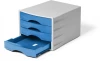 Pojemnik Durable Eco 4, z 4 szufladami, A4+, szaro-niebieski