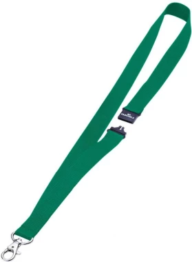 Taśma tekstylna z karabińczykiem Durable, 2x44cm, 10 sztuk, zielony