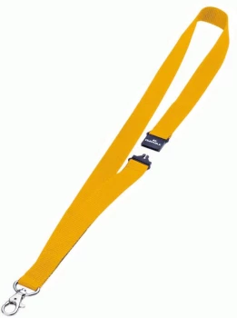 Taśma tekstylna z karabińczykiem Durable, 2x44cm, 10 sztuk, żółty