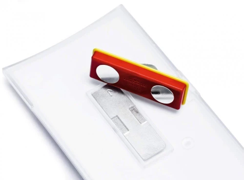 Identyfikator Durable Click Fold 826019, z magnesem, 54x90mm, 10 sztuk, przezroczysty
