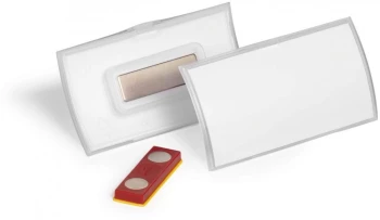 Identyfikator Durable Click Fold 825919, z magnesem, 40x75mm, 10 sztuk, przezroczysty