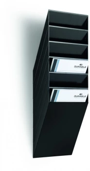 Pojemnik na dokumenty Durable Flexiboxx, pionowy, A4, zestaw 6 sztuk, czarny