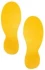 Naklejka podłogowa Durable, kształt stopy, trwała, 5 par, żółty