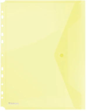 Teczka kopertowa z europerforacją Donau, A4, na zatrzask, żółty