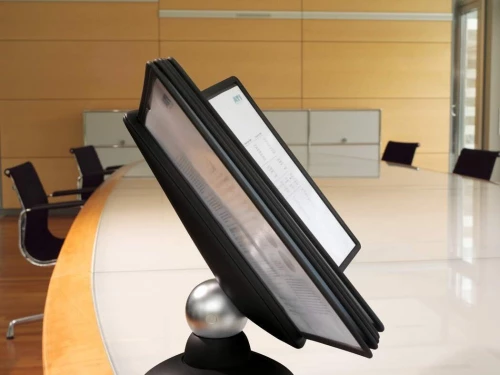 Zestaw stołowy Durable Sherpa Motion Table, z 10 panelami prezentacyjnymi A4, czarny
