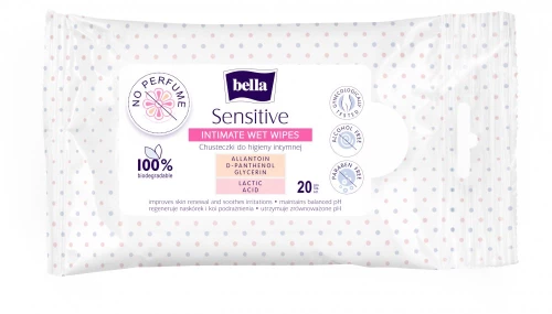 Chusteczki do higieny intymnej Bella Sensitive, 20 sztuk