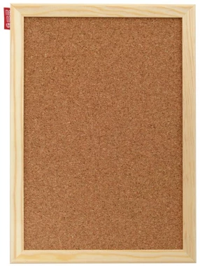 Tablica korkowa MemoBe, w ramie drewnianej, nabiurkowa, stojąca, 30x21cm, brązowy