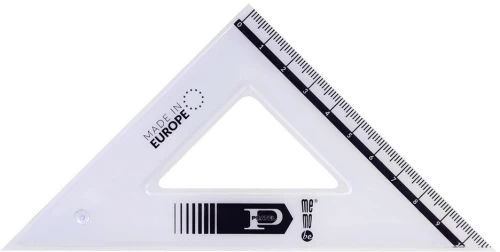 Zestaw kreślarski MemoBe by Pratel, z linijką 20cm + 2 ołówki, 6 elementów, transparentny