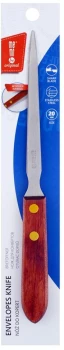 Nóż do kopert MemoBe, 20cm, z drewnianym uchwytem, brązowy