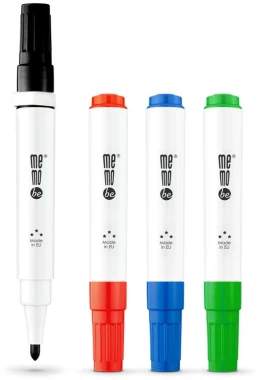 Marker suchościeralny/do flipchartów MemoBe MM350, okrągła, 3mm, 4 sztuki, mix kolorów