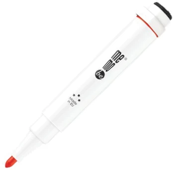 Marker suchościeralny/do flipchartów MemoBe MM351, z magnesem i gąbką, okrągła, 1-3mm, czerwony