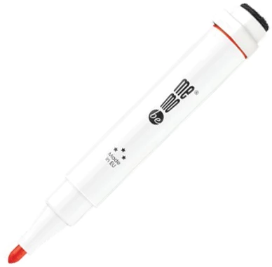 Marker suchościeralny/do flipchartów MemoBe MM351, z magnesem i gąbką, okrągła, 1-3mm, czerwony