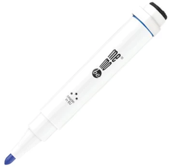 Marker suchościeralny/do flipchartów MemoBe MM351, z magnesem i gąbką, okrągła, 1-3mm, niebieski