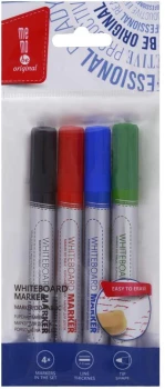 Marker suchościeralny MemoBe, okrągła, 2-3mm, 4 sztuki, mix kolorów