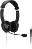 Słuchawki przewodowe Kensington 3.5mm Hi-Fi, z mikrofonem, czarny