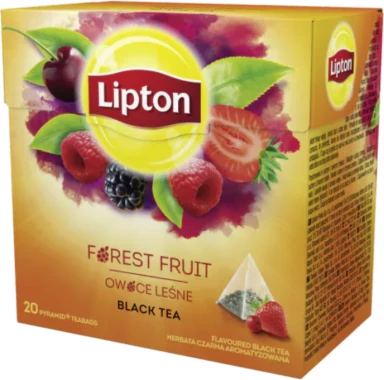 Herbata owocowa w piramidkach Lipton, owoce leśne, 20 sztuk x  1.7g