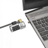 Blokada do laptopów Kensington ClickSafe, 3w1, z zamkiem szyfrowym, czarno-srebrny