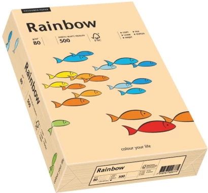 Papier kolorowy Rainbow, A5, 80g/m2, 500 arkuszy, łososiowy (R40)