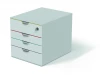 Pojemnik Durable Varicolor Mix 4 Safe, z 4 szufladami, na klucz, biały