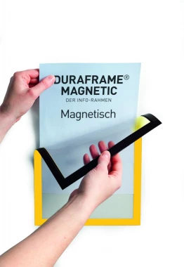 Ramka magnetyczna Durable Magnetic, A4, 5 sztuk, żółty