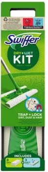 Zestaw startowy Swiffer Sweeper, mop + 8 sztuk suche ściereczki + 3 sztuki mokre ściereczki