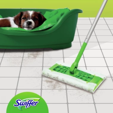 Zestaw startowy Swiffer Sweeper, mop + 8 sztuk suche ściereczki + 3 sztuki mokre ściereczki