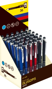 Długopis z rysikiem do smartfonów i tabletów Grand GR-3608 Touch Pen, 0.7mm, niebieski