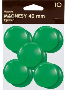 Magnes Grand, 40mm, 10 sztuk, zielony