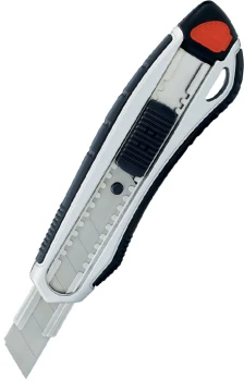 Nożyk z wymiennym ostrzem Grand GR-8100, aluminiowy, 18mm, srebrny