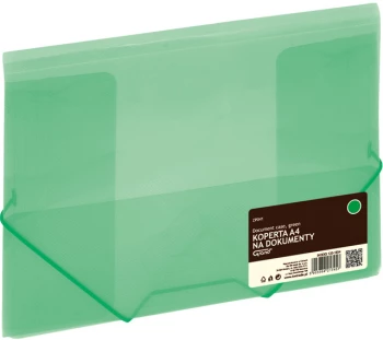 Teczka plastikowa z gumką Grand ZP-041, A4, zielony