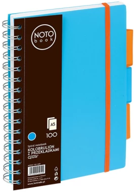 Kołonotatnik Grand NOTOBook, A5, w kratkę, 100 kartek, niebieski
