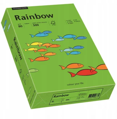 Papier kolorowy Rainbow, A5, 80g/m2, 500 arkuszy, ciemny zielony (R78)